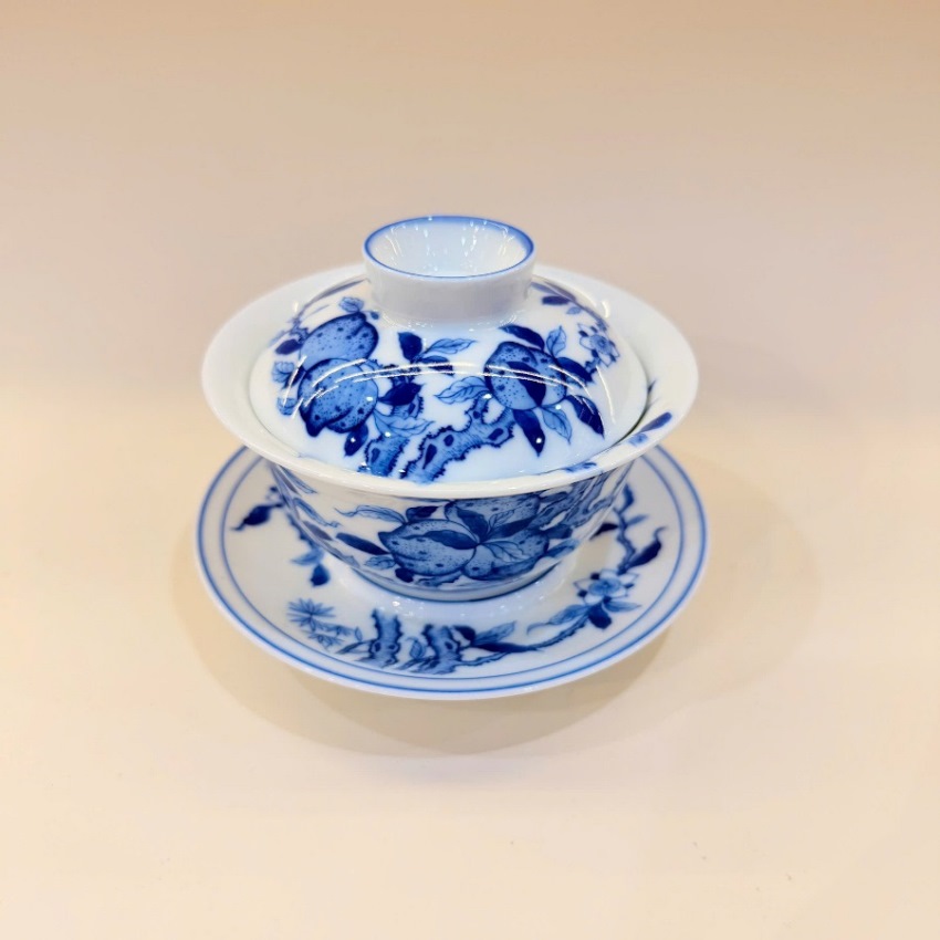 Chén khải sứ cảnh đức vẽ tay đào làm tiềm pha trà đẹp 170ml AS14 - Ảnh 2