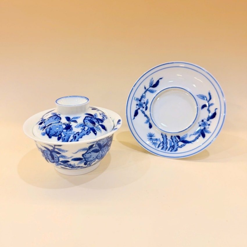 Chén khải sứ cảnh đức vẽ tay đào làm tiềm pha trà đẹp 170ml AS14 - Ảnh 3