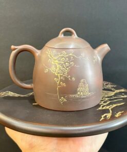 Ấm nê hưng nguyên khoáng dáng tần quyền khắc hồ gươm 220ml AKC180