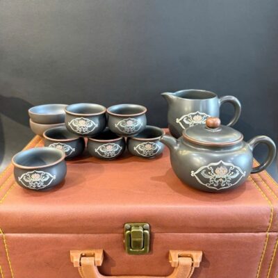 Bộ ấm trà cao cấp gốm nê hưng phỏng cổ như ý pha trà ngon AT26