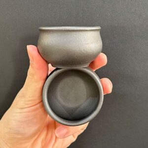 Ly trà tử sa đất cũ nguyên khoáng cỡ nhỏ đẹp màu hắc sa 50ml CTS54