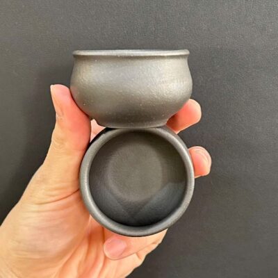 Ly trà tử sa đất cũ nguyên khoáng cỡ nhỏ đẹp màu hắc sa 50ml CTS54