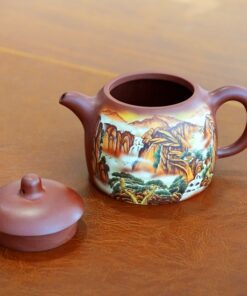 Ấm Tử Nê Cũ Trương Tiểu Lĩnh Tần Quyền Sơn Thuỷ 300ml ATS518