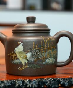 Ấm Tử Sa Đất Cũ Nguyên Khoáng Thiên Thanh Nê Đức Trung Thiên Kê- Lý Kim Cường 250ml ATS520