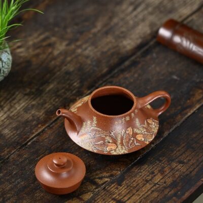Ấm Tử Sa Nguyên Khoáng Đáy Tào Thanh Văn Đán Cửu Ngư Đồ 300ml ATS529