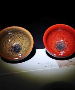 Chén Kiến Trản Hỏa Biến Đỏ-Vàng Châu Kiến Cường 100ml CTM54