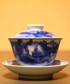 Tiềm Trà Sứ Cảnh Đức Thủ Công Canh Sĩ Sơn Thuỷ 150ml AS84