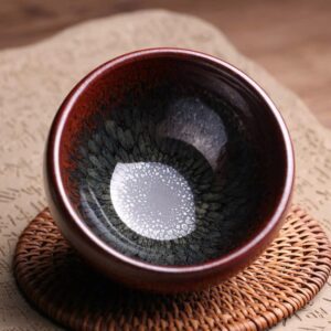 Chén Kiến Trản Đốm Lông Vũ Chim Đa Đa Tôn Phúc Côn 9.5x 6.5CM 150ml CTM79