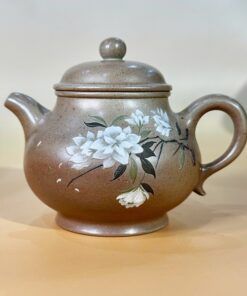 Ấm Tử Sa Đất Cũ Chuyết Cầu Hoả Biến Hoa Mẫu Đơn 200ml ATS226