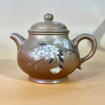 Ấm Tử Sa Đất Cũ Chuyết Cầu Hoả Biến Hoa Mẫu Đơn 200ml ATS226