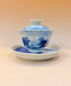 Tiềm Trà Sứ Cảnh Đức Cao Cấp Vẽ Tay Song Ngư 200ml AS87