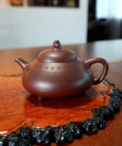 Ấm Tử Sa Đáy Tào Thanh Văn Đán Khắc Chữ 180ml ATS194