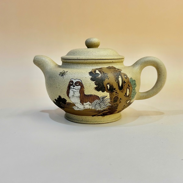 Ấm tử sa Nghi Hưng đoàn nê chuyết chỉ họa tuất 240ml ATS24-2