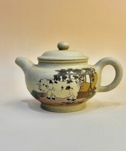 Ấm tử sa Nghi Hưng đoàn nê chuyết chỉ họa hợi 240ml ATS24-3