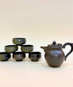 Bộ ấm chén tử sa nê hưng tăng mao hỏa biến đen đẹp 250ml BAT110