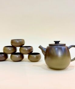 Bộ ấm chén tử sa nê hưng hỏa biến dáng đức trung cỡ to đẹp 280ml BAT196-DT