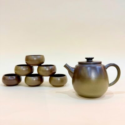 Bộ ấm chén tử sa nê hưng hỏa biến dáng đức trung cỡ to đẹp 280ml BAT196-DT