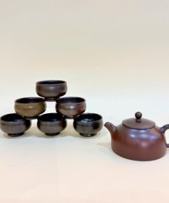 Bộ ấm chén tử sa nê hưng hỏa biến thủ công dáng bán nguyệt 240ml BAT197-BN