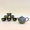 Bộ ấm chén tử sa nê hưng hỏa biến xanh thủ công dáng Đại Bân đẹp 200ml BAT300-DB