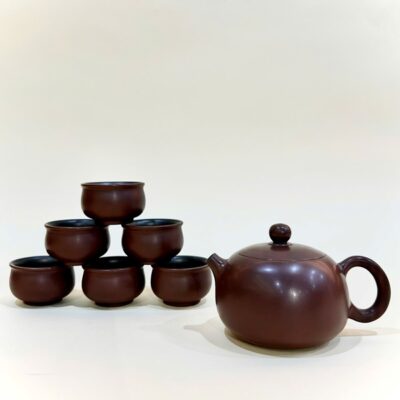 Bộ ấm chén tử sa nê hưng hỏa biến tây thi thủ công cỡ to 350ml đẹp BAT301