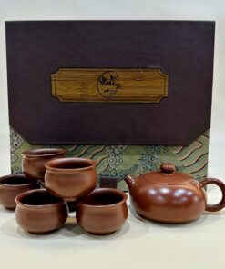 Bộ Ấm Trà Tử Sa Nê Hưng Tây Thi Đỏ Dẹt 200ml AKC61-BO