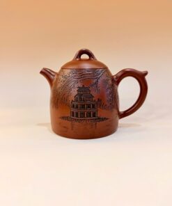 Ấm Nê Hưng Tần Quyền Khắc Hồ Gươm 300ml AKC218