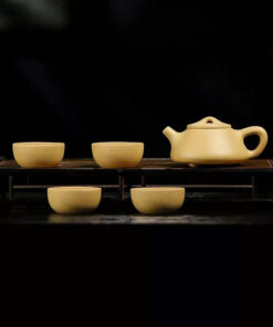 Bộ ấm tử sa Nghi Hưng đoàn nê thạch biều 250ml kèm 4 chén AT34