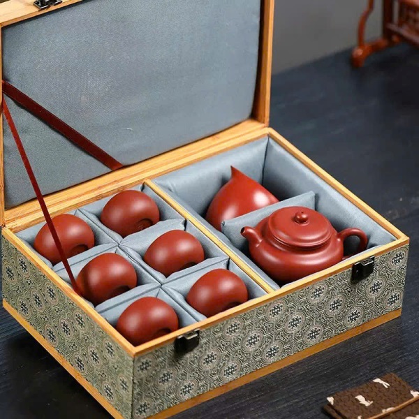 Bộ ấm tử sa Biển Phúc Đại Hồng Bào 250ml AT40