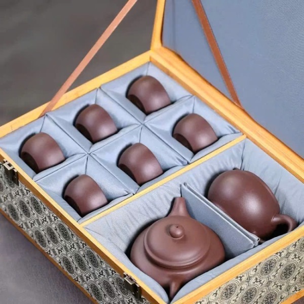 Bộ ấm tử sa Biển Phúc Tử Nê 300ml AT42