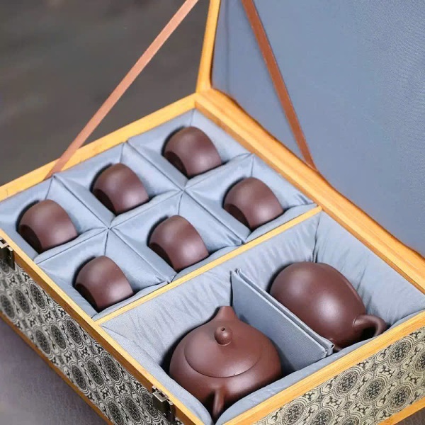 Bộ ấm tử sa Tây Thi Tử Nê 200ml AT43