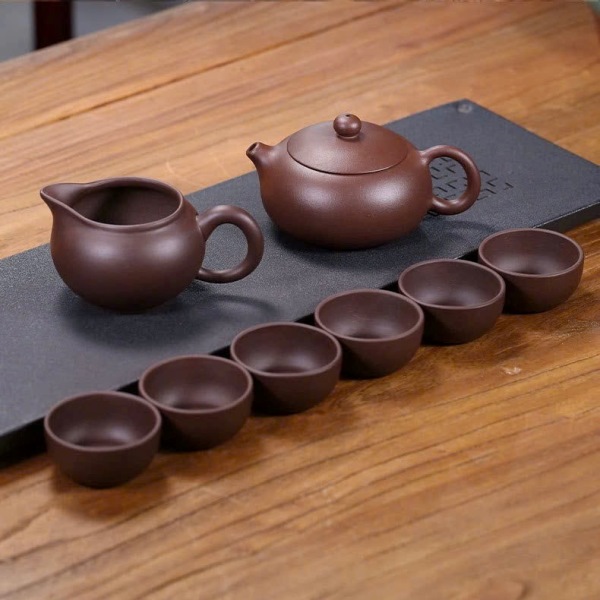 Bộ ấm tử sa Tây Thi Tử Nê 200ml AT43 - Ảnh 2