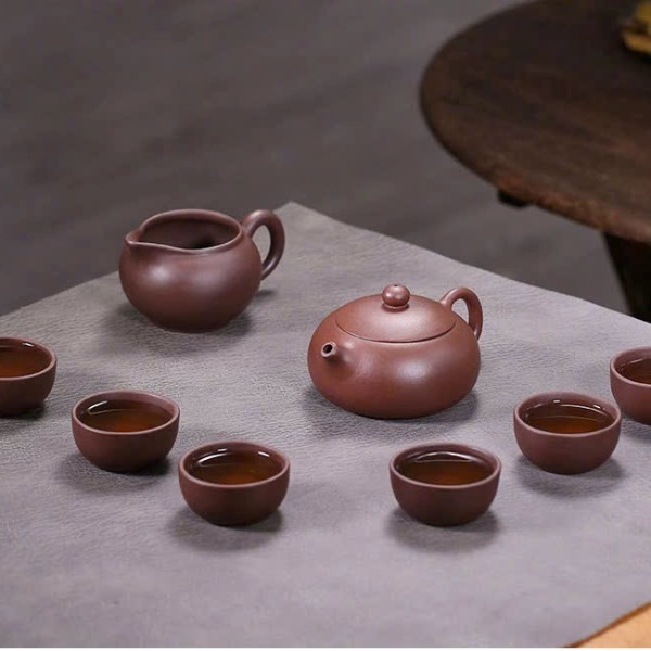 Bộ ấm tử sa Tây Thi Tử Nê 200ml AT43 - Ảnh 3