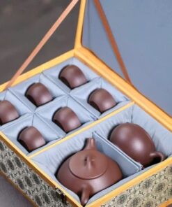 Bộ ấm tử sa Thạch Biều Tử Nê 280ml AT45