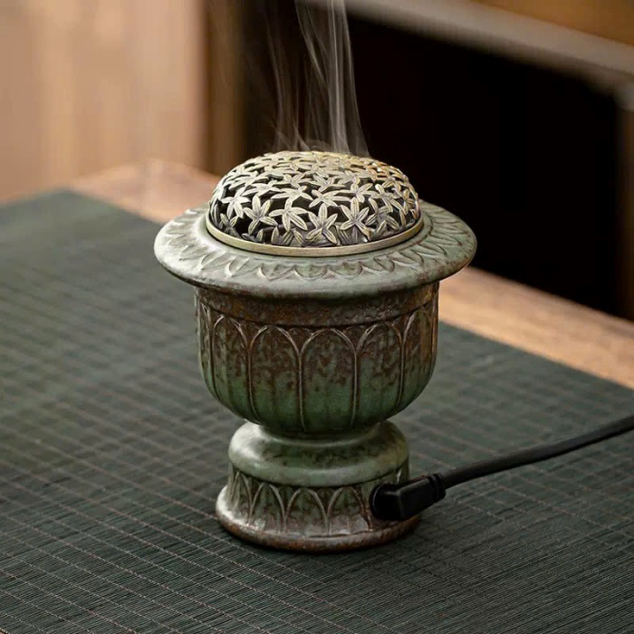 Lư Điện Xông Trầm Khắc Phỏng Cổ Cao 2 Màu LS03 - Ảnh 6