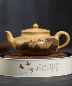 Ấm Tử Sa Đất Cũ Hư Biến Sơn Thuỷ Lão Đoàn Nê 280ml ATS618