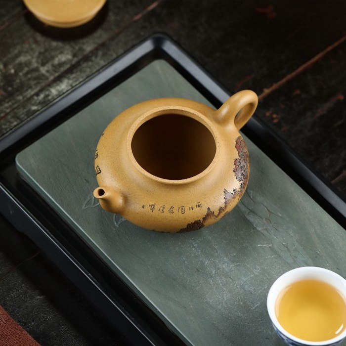 Ấm Tử Sa Đất Cũ Hư Biến Sơn Thuỷ Lão Đoàn Nê 280ml ATS618 - Ảnh 4