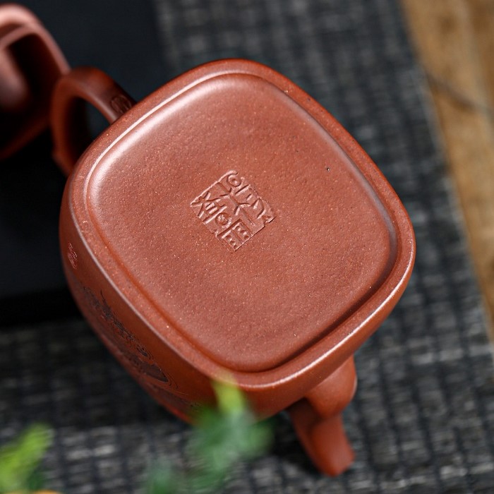 Ấm Tử Sa Đất Cũ Đáy Tào Thanh Tứ Phương Hoạ Rồng 330ml ATS611 - Ảnh 4