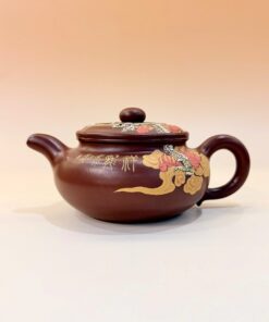 Ấm Tử Sa Đất Cũ Đáy Tào Thanh Biển Phúc Long Ẩn Đắp Nổi 300ml ATS616