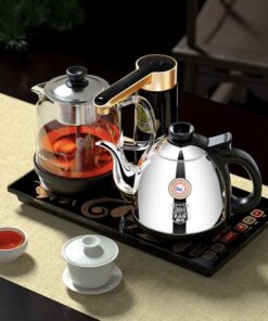 Bếp Trà Điện Kamjove Inox Đen Tích Hợp 2 Siêu Đun Trà K905