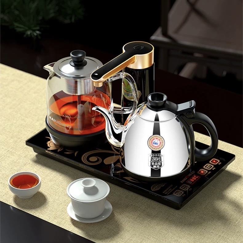 Bếp Trà Điện Kamjove Inox Đen Tích Hợp 2 Siêu Đun Trà K905