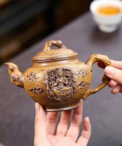 Ấm tử sa tiêu anh khắc Phật 340ml ATSM15