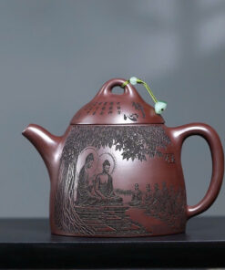 Ấm Tử Sa Tần Quyền Tử Nê Khắc Phật 650ml ATSM62