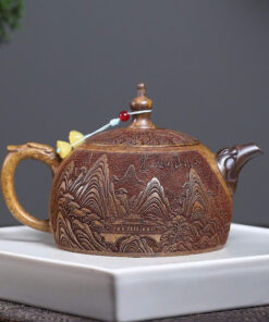 Ấm Tử Sa Đoàn Nê Hoả Biến Bán Nguyệt Sơn Thuỷ Hữu Tình ATSM64