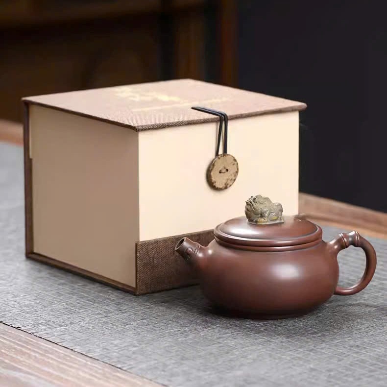 Ấm Nê Hưng Đức Trung Trúc Đoạn Thiềm Thừ Ngự Nắp 250ml AKC134 - Ảnh 2