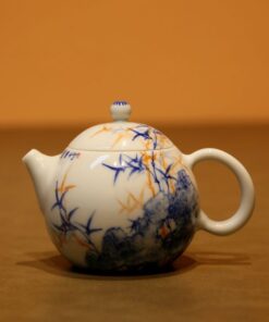 Ấm Trà Sứ Long Đán Cảnh Đức Vẽ Tay Trúc 150ml AS126