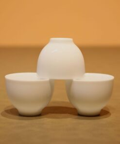 Chén Sứ Bạch Định Ánh Xanh Dáng Cao 45ml CS106-2