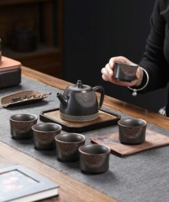 Bộ ấm trà tử sa nê hưng đức trung  AT105