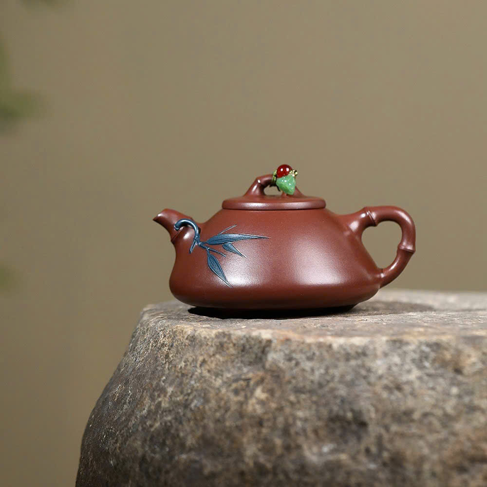 Ấm Tử Sa Thạch Biều Đáy Tào Thanh Trúc Đoạn 230ml ATSM30