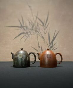 Ấm Nê Hưng Tần Quyền 2 Màu Khắc Bát Nhã Kinh 220ml AKC305