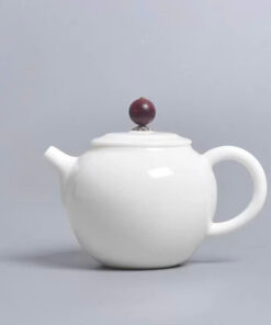 Ấm Sứ Trắng Bạch Định Cỡ Nhỏ Dáng Cự Luân 180ml AS97